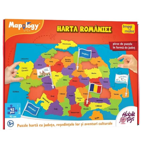 Harta Romaniei Puzzle din Spuma Eva cu Judete,